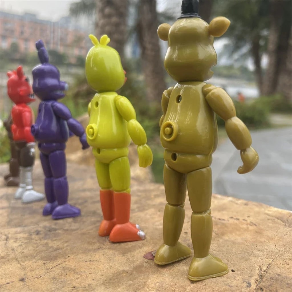 Conjunto de figuras de ação de terror de Halloween com 5 luzes LED e articulações totalmente articuladas