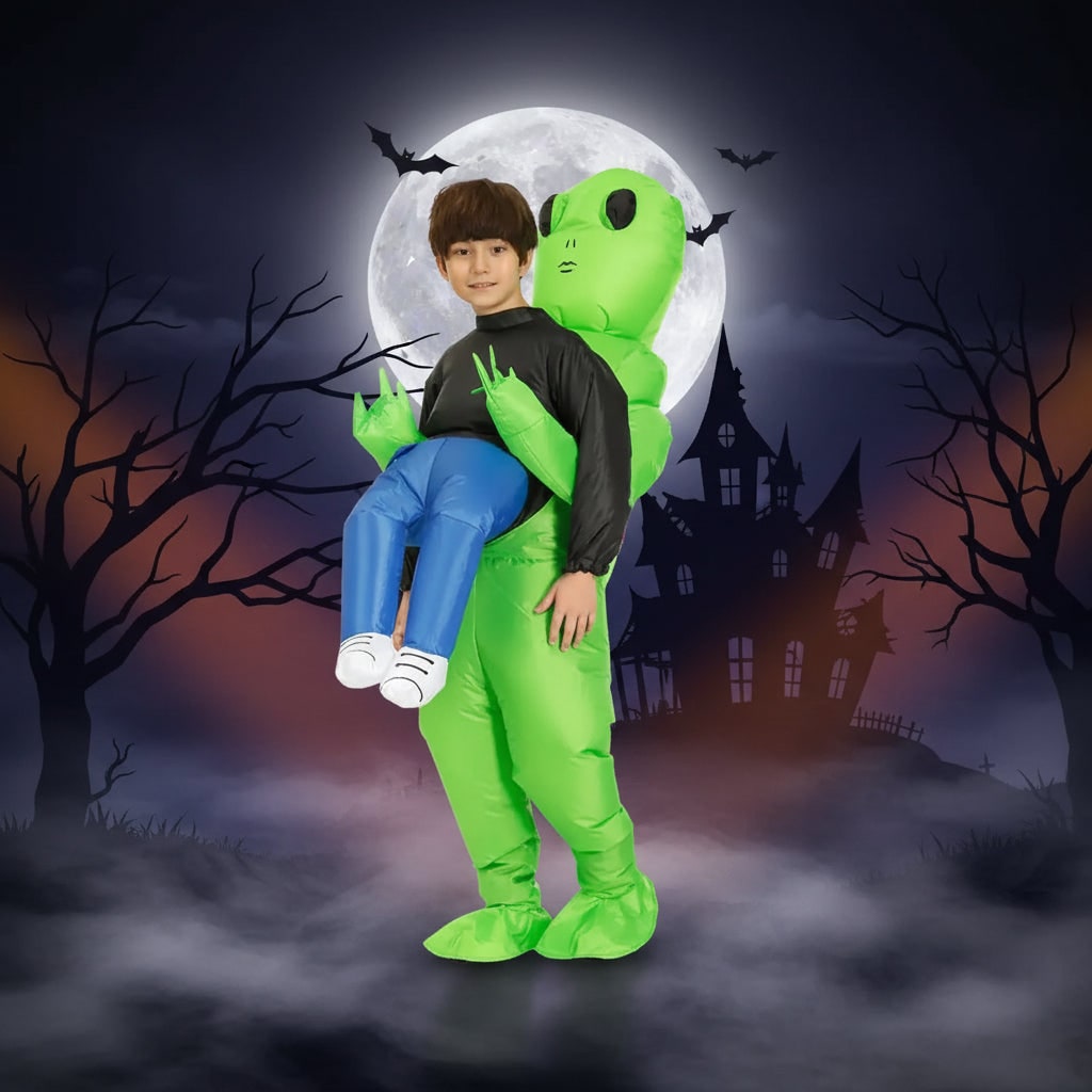 Φουσκωτή στολή εξωγήινου για το Halloween - ενσωματωμένος φυσητήρας αέρα και κρεμαστά πόδια