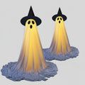 Decoración de fantasma LED de Halloween, control remoto, soporte de altura ajustable