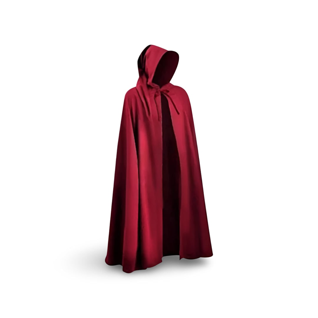 带兜帽的中世纪骑士服装上衣，醒目的圣殿骑士十字胸章