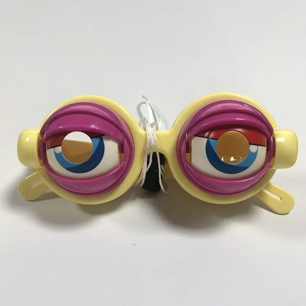 Gafas divertidas de ojos locos para Halloween con párpados mecánicos parpadeantes y cordón