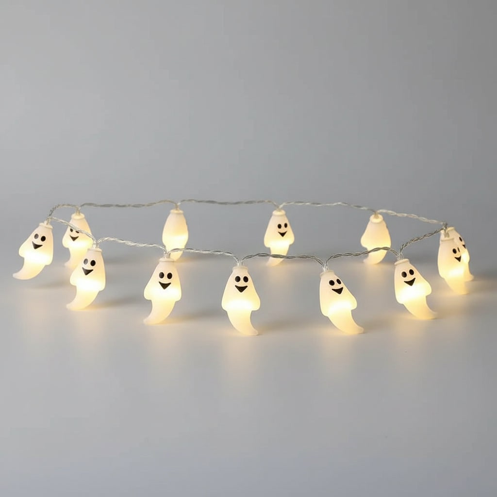 Bateria zasilane lampki LED na Halloween - upiorne dekoracyjne osłonki żarówek