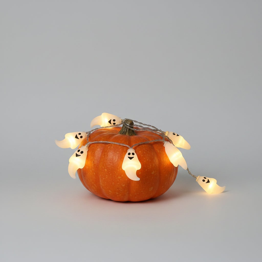 Bateria zasilane lampki LED na Halloween - upiorne dekoracyjne osłonki żarówek