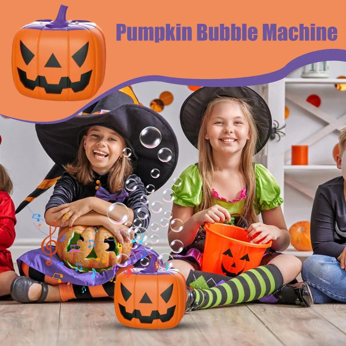 Halloween tökbuborékgép — automatikus fúvóval, LED-fényekkel, 15 lyukú fúvókával
