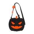 Jack-o-lantern-pompoen-schoudertas, accentdetails met vleermuis