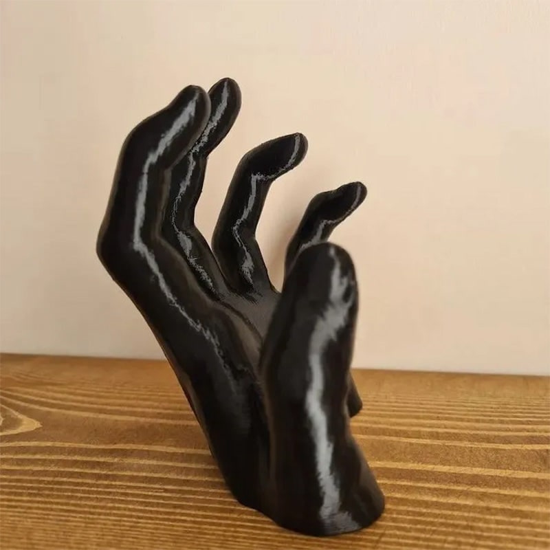 Gruseliger Halloween-Hand-Wandhaken, Schlüsselhalter mit Kette - Dunkles, mattes Design