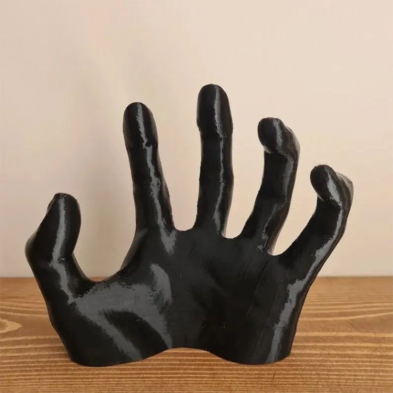 Gruseliger Halloween-Hand-Wandhaken, Schlüsselhalter mit Kette - Dunkles, mattes Design