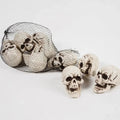 Set di mini teschi in plastica e accessori per feste a tema zucchero - stile Halloween, sacchetto in rete incluso