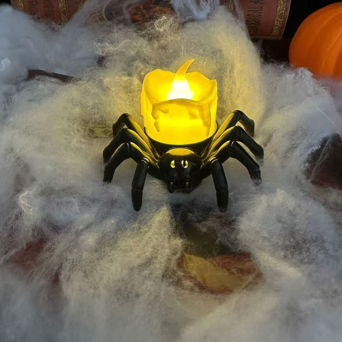 Halloween Spider Tea Lights — Battery Operated Flameless LED Candles