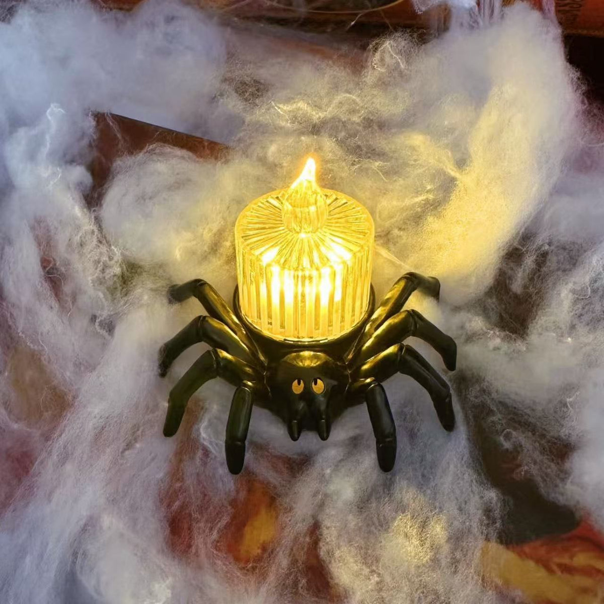 Halloween Spider Tea Lights — Battery Operated Flameless LED Candles