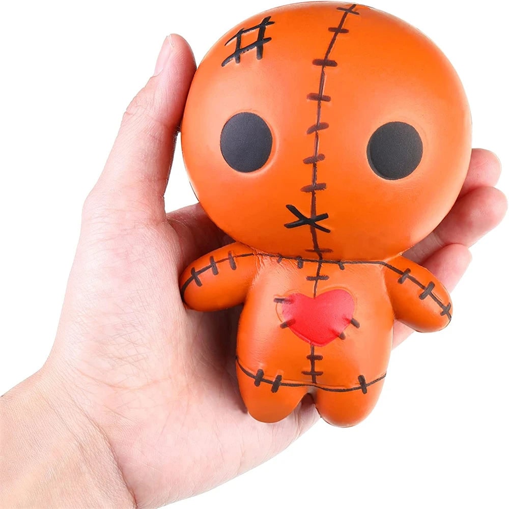 Παιχνίδι βουντού κούκλα squishy με αργή επαναφορά, για το Halloween, με ραμμένες λεπτομέρειες