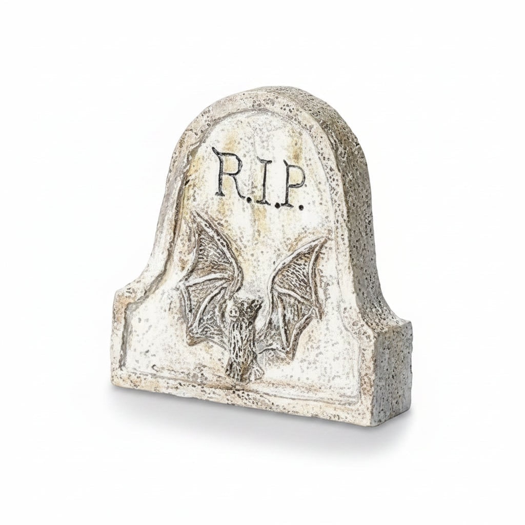 Halloween-miniatuurgrafstenen - verweerde gotische kerkhofbeeldjes
