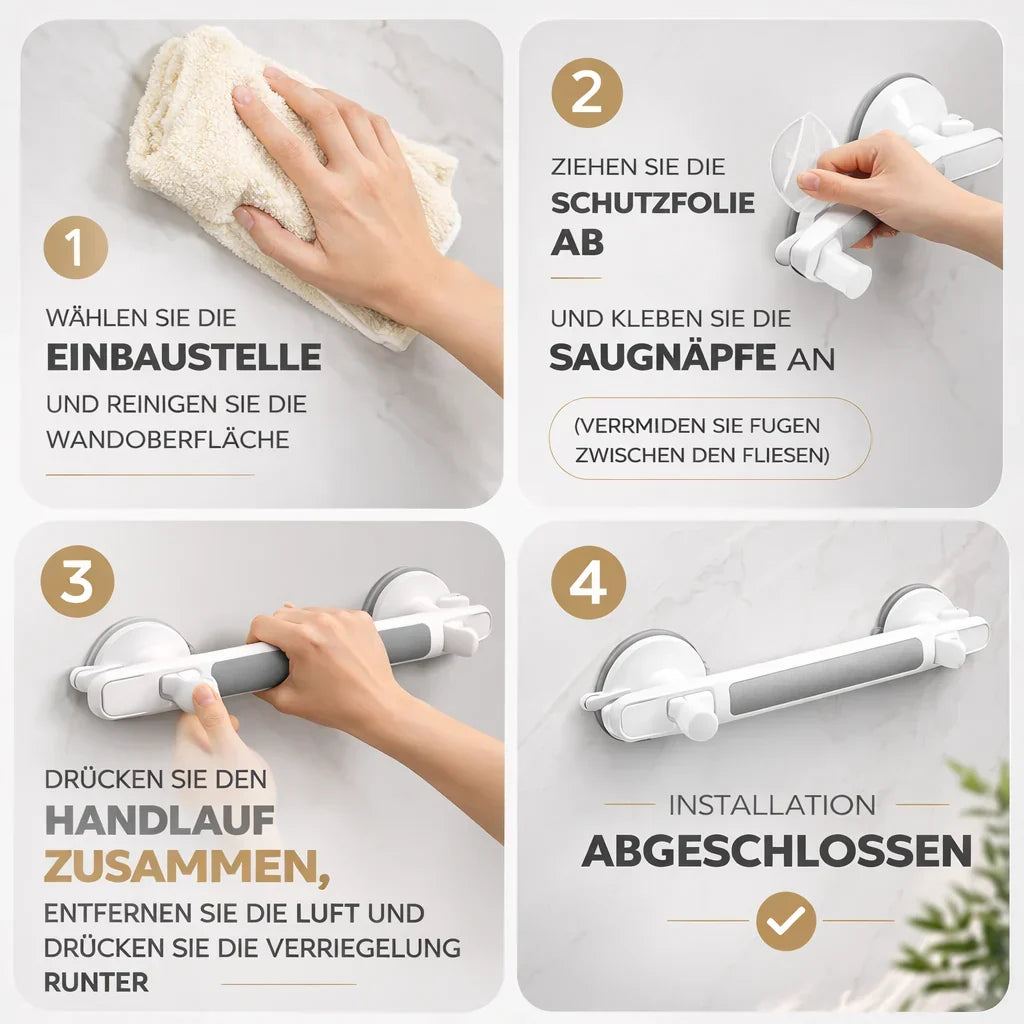 SecureGrip: Non-Drill Safety Handle for Shower & Bath | ribuella