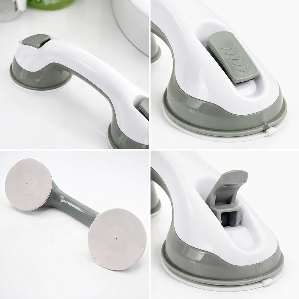 Secure Bathroom Grab Bar with Suction Mount for Easy Grip | ribuella