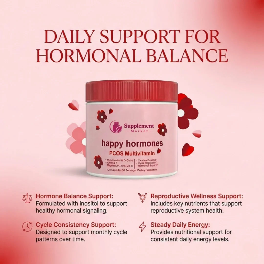 Happy Hormones: caramelle gommose multivitaminiche per la PCOS, per l'equilibrio ormonale