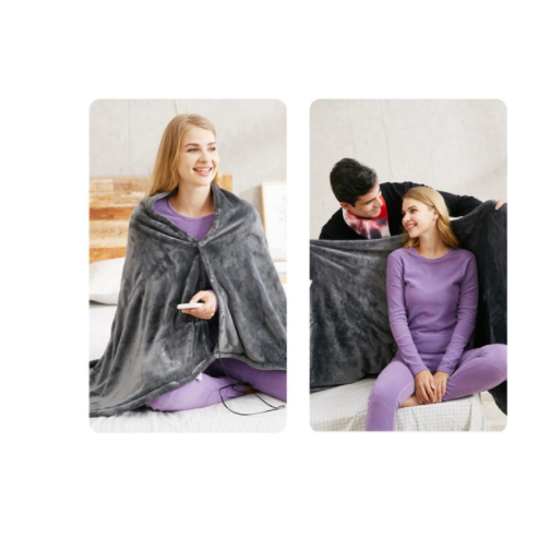 Verwarmde sjaal met USB-voeding - 3 instelbare warmtestanden, zachte fleeceomslag