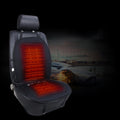 Pernă și husă încălzită pentru scaun auto - suport ergonomic, adaptor de 12V, spătar căptușit