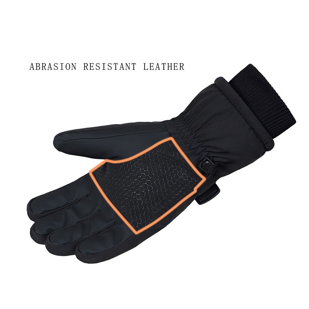 Touchscreen Fingertip Heated Gloves With 3 Adjustable Heat Levels Rechargeable Battery