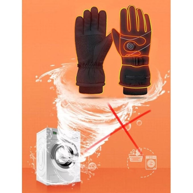 Touchscreen Fingertip Heated Gloves With 3 Adjustable Heat Levels Rechargeable Battery