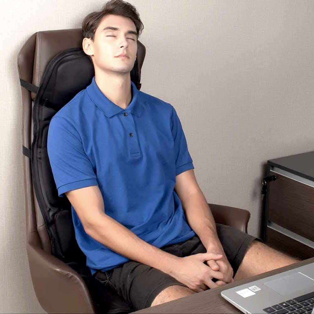 Shiatsu masszázsülőpárna fűtéssel - vibrációs masszázzsal és távirányítóval