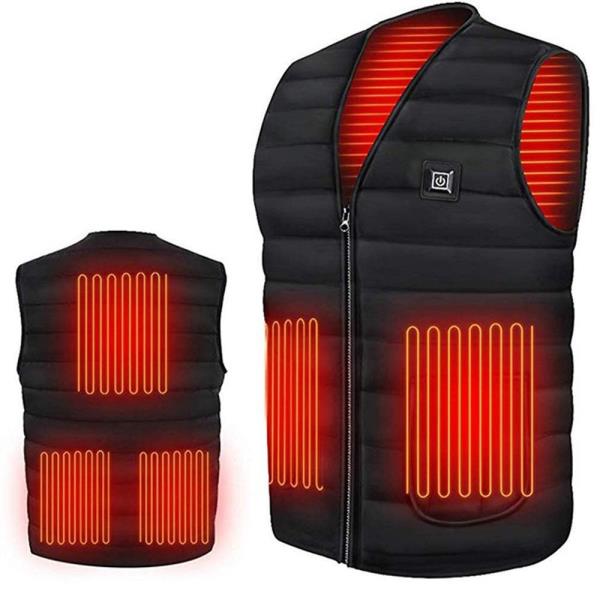 Unisex Heated Body Warmer Vest, Targeted Core Warmth And Adjustable Fit