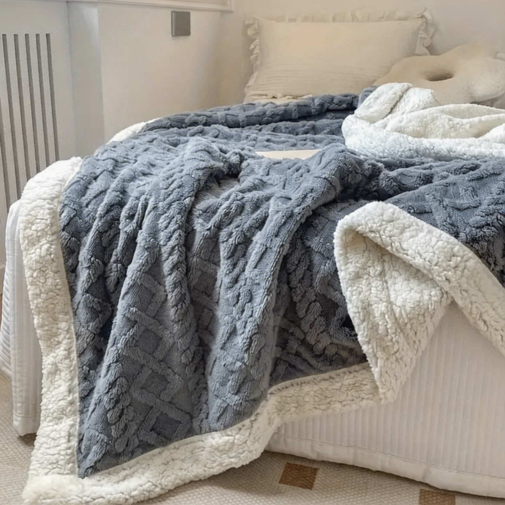 Reversible Sherpa Throw Blanket Lightweight Soft Fleece for Year-Round Comfort Multiple Sizes | ribuella