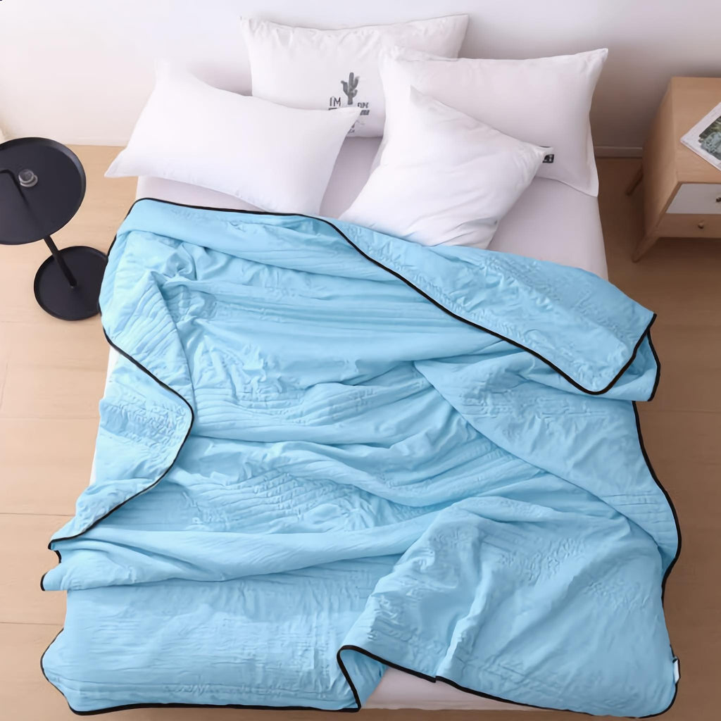 Cooling Blanket Lightweight Soft Fabric Hypoallergenic Moisture-Wicking for Hot Sleepers | ribuella