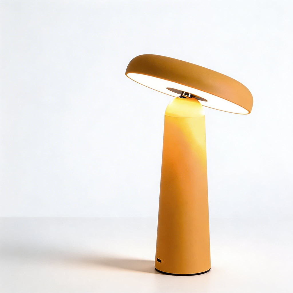 Modern Mushroom Table Lamp USB Rechargeable Adjustable LED ABS PC with Touch Control Cordless Design | ribuella
