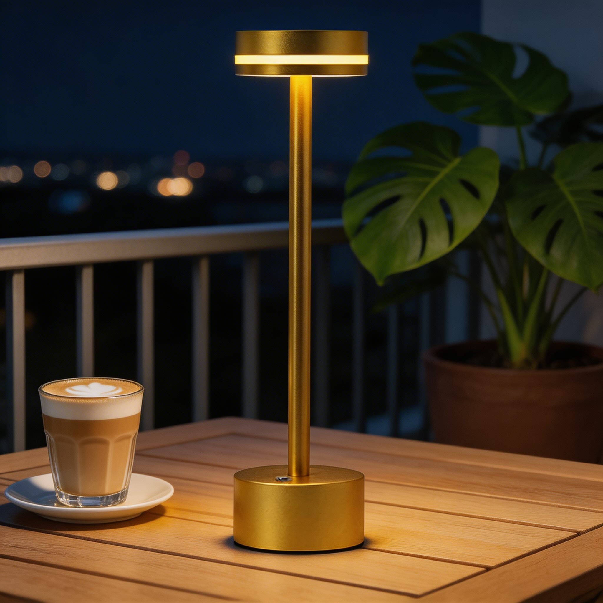 Modern Portable Table Lamp Cordless Aluminum LED Dimmable Touch Control USB Rechargeable | ribuella