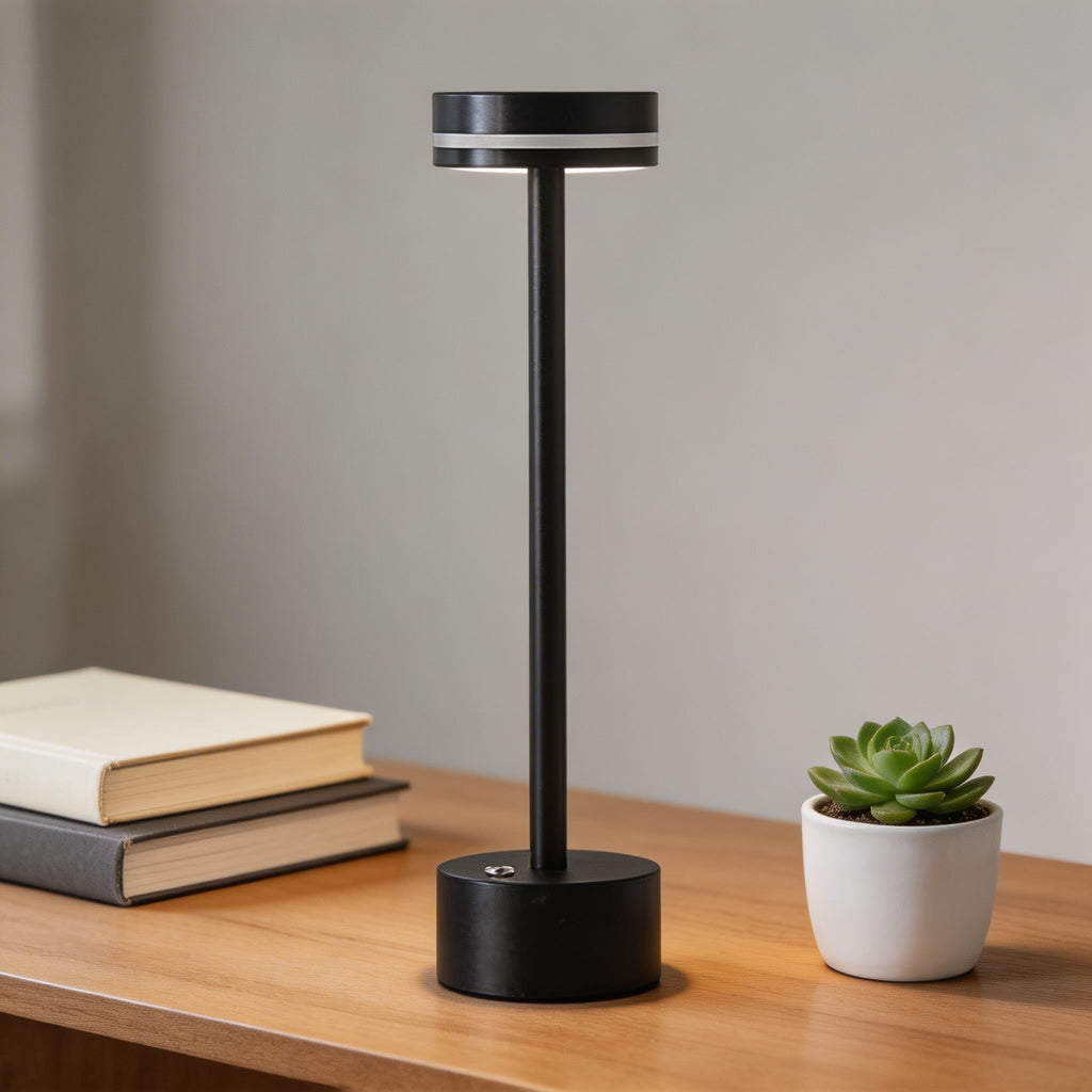 Modern Portable Table Lamp Cordless Aluminum LED Dimmable Touch Control USB Rechargeable | ribuella