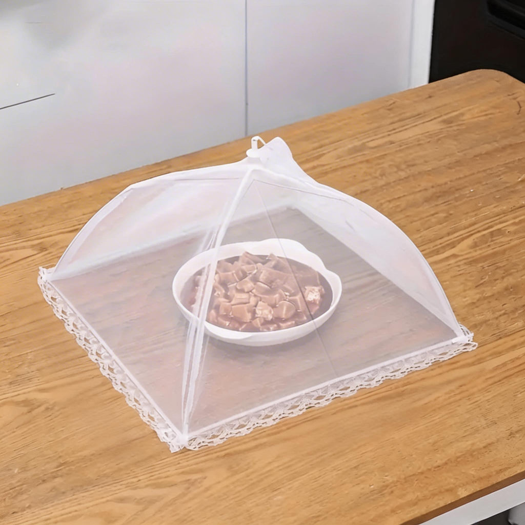 Modern Pop-Up Food Protector with Zinc-Plated Steel Frame and Durable Polyester Mesh for Outdoor Dining | ribuella