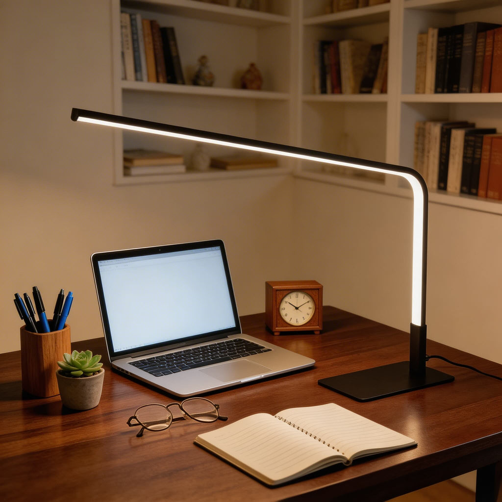 Contemporary Table Lamp Adjustable Silicone Shade Dimmable for Bedroom and Desk Use | ribuella