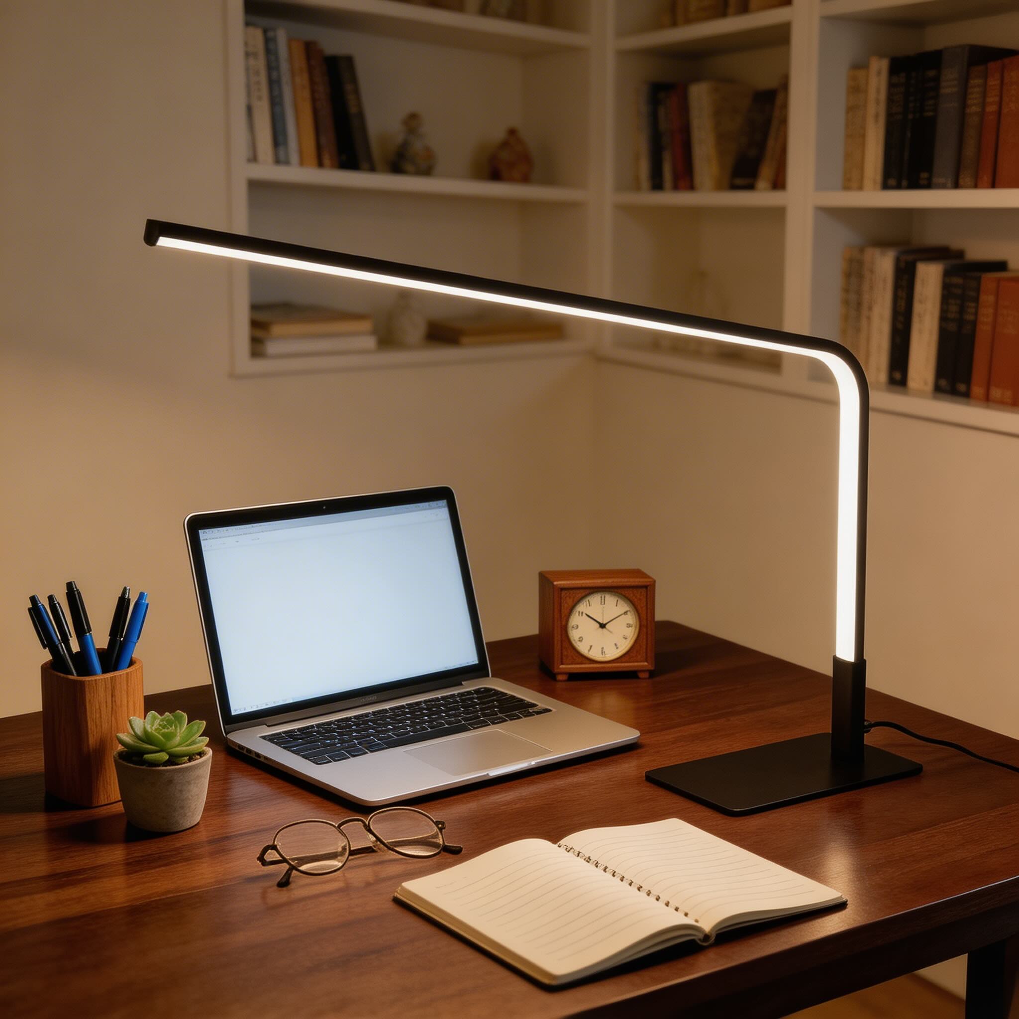 Contemporary Table Lamp Adjustable Silicone Shade Dimmable for Bedroom and Desk Use | ribuella