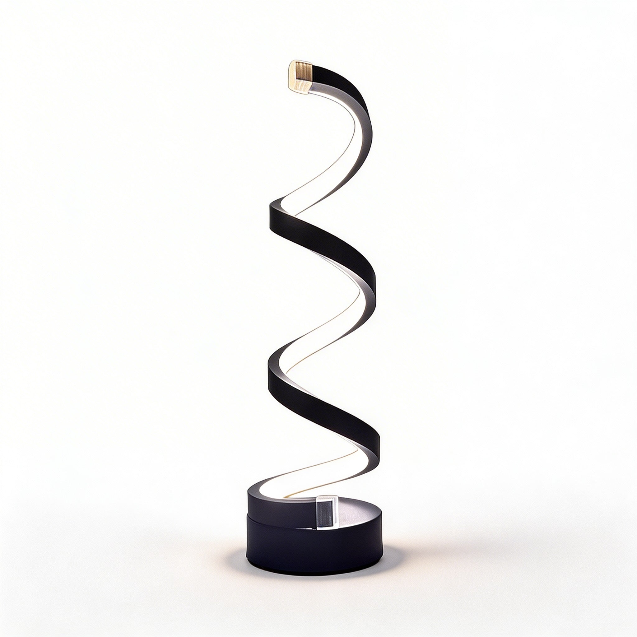 Modern Spiral Bedside Lamp USB Powered Dimmable Wrought Iron Touch Control Adjustable Light | ribuella