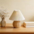 Vintage Table Lamp Ceramic Base Adjustable E27 LED Bulb for Bedroom Nightstand or Bedside Use | ribuella