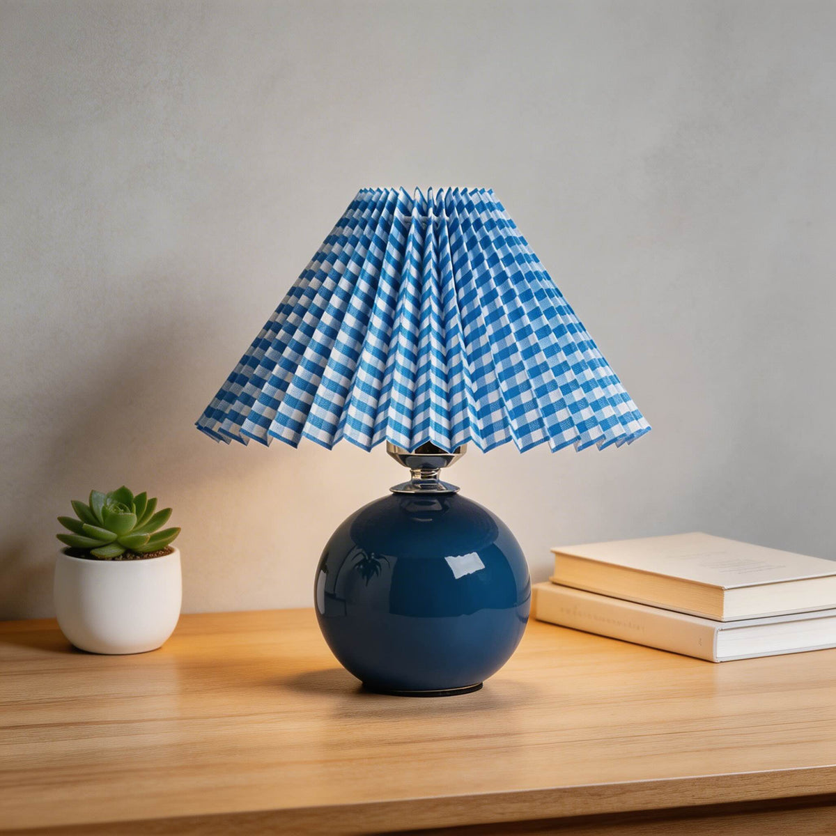 Candeeiro de mesa vintage com base de cerâmica, lâmpada LED E27 ajustável para quarto, mesa de cabeceira ou utilização junto à cama | ribuella