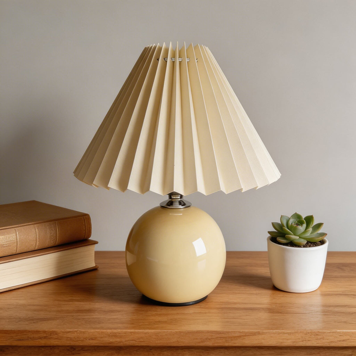 Candeeiro de mesa vintage com base de cerâmica, lâmpada LED E27 ajustável para quarto, mesa de cabeceira ou utilização junto à cama | ribuella