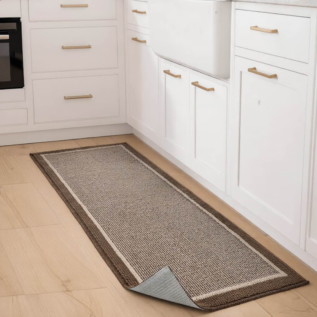 Contemporary Anti-Fatigue Kitchen Mat Non-Slip Durable Polypropylene Comfortable Design for Year-Round Use | ribuella