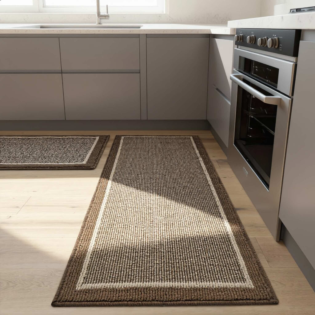 Contemporary Anti-Fatigue Kitchen Mat Non-Slip Durable Polypropylene Comfortable Design for Year-Round Use | ribuella