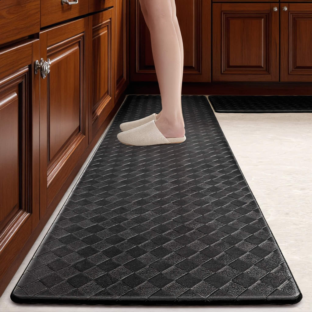 Modern Anti-Fatigue Kitchen Mat Non-Slip Waterproof PVC Cushioned Support for Comfort in High-Traffic Areas | ribuella