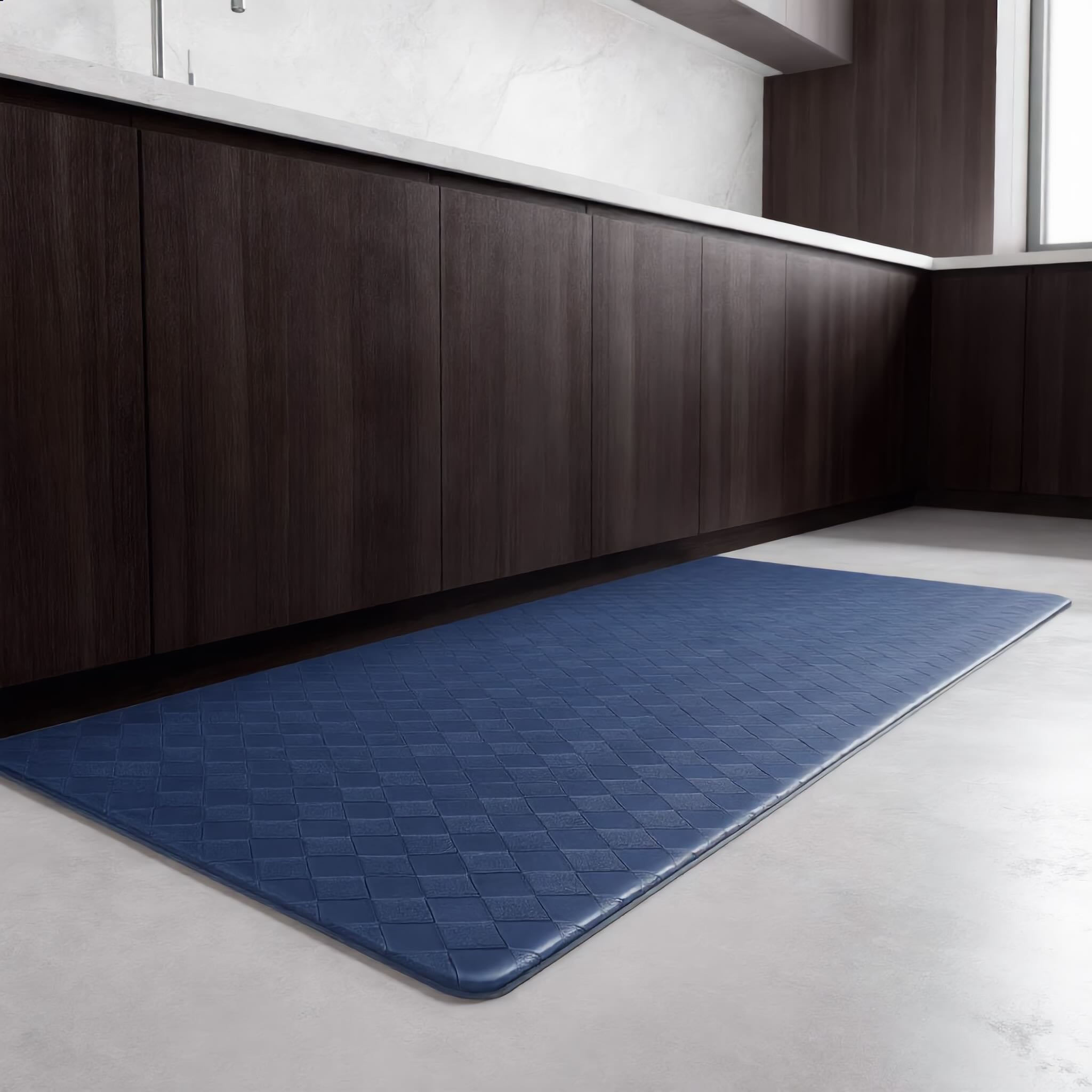 Modern Anti-Fatigue Kitchen Mat Non-Slip Waterproof PVC Cushioned Support for Comfort in High-Traffic Areas | ribuella