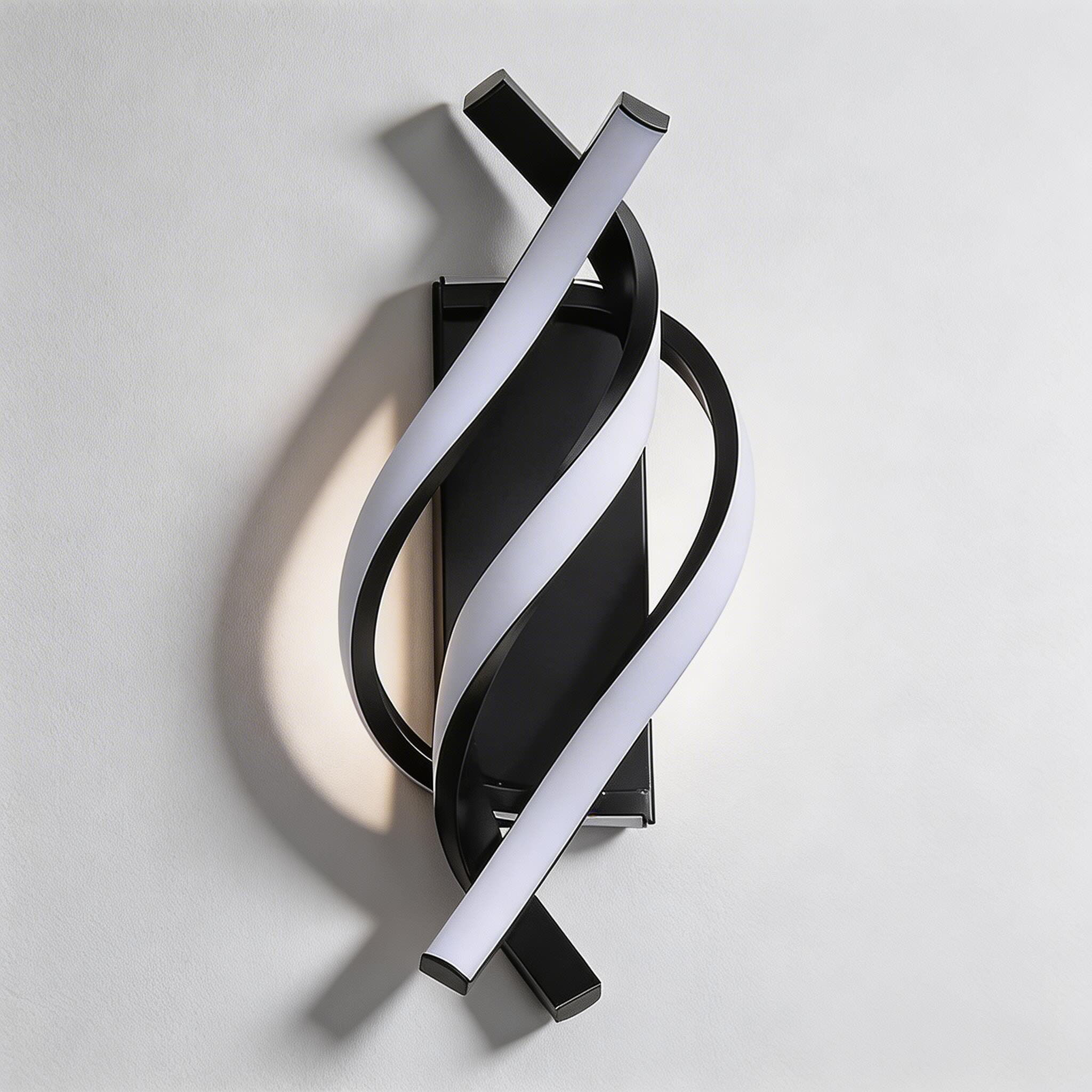 Modern Spiral Wall Sconce LED Wall Light Metal Adjustable Color Temperature 22W 1540LM | ribuella