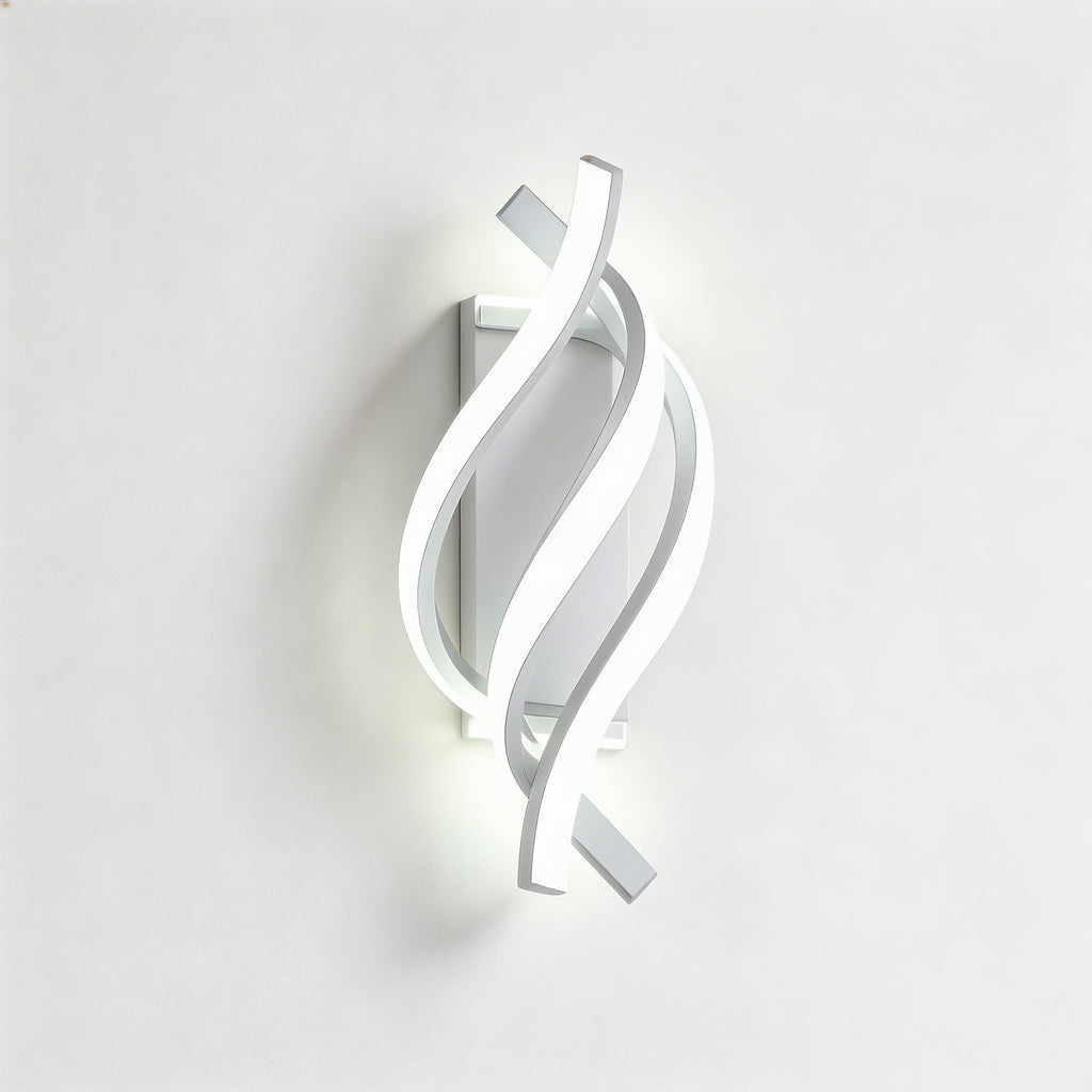Modern Spiral Wall Sconce LED Wall Light Metal Adjustable Color Temperature 22W 1540LM | ribuella