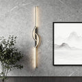 Moderní lineární nástěnné svítidlo, nastavitelné černé hliníkové LED světlo se stmívatelným silikonovým stínidlem | ribuella