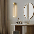 Moderne minimalistische Wandleuchte, wandmontierte dimmbare LED, Kupfer-Acryl-Schirm, 9 W/18 W | ribuella