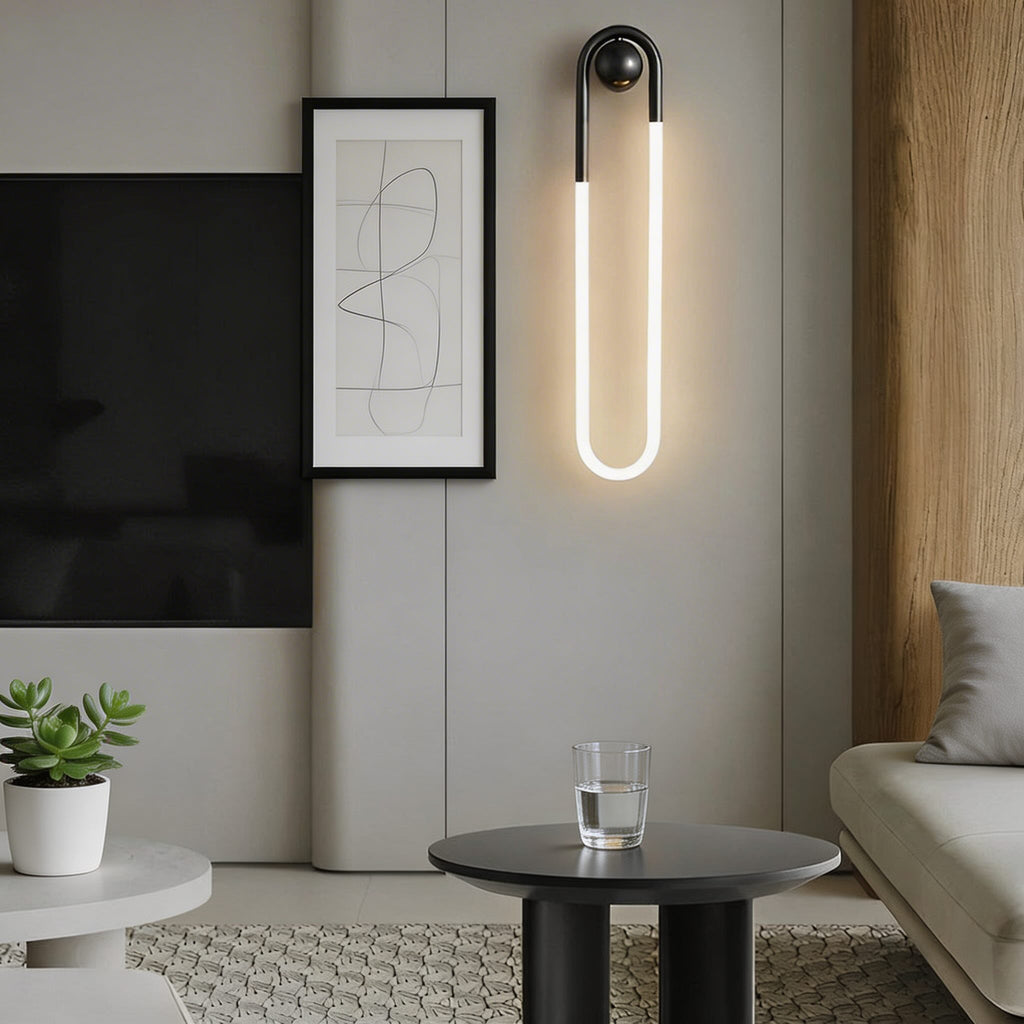 Moderne minimalistische Wandleuchte, wandmontierte dimmbare LED, Kupfer-Acryl-Schirm, 9 W/18 W | ribuella