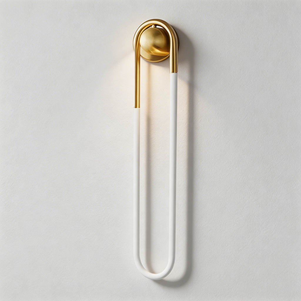 Moderne minimalistische Wandleuchte, wandmontierte dimmbare LED, Kupfer-Acryl-Schirm, 9 W/18 W | ribuella