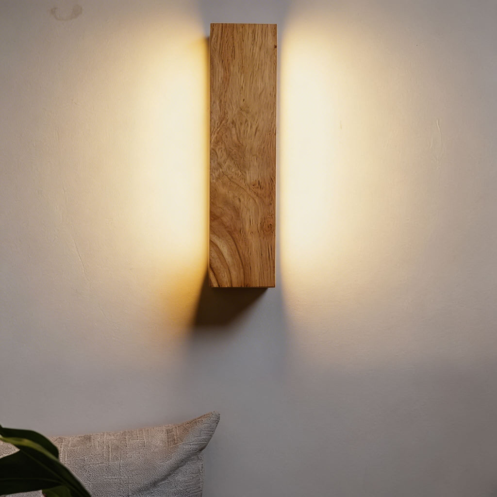 Moderne minimalistische Wandleuchte, verstellbare LED-Leuchte aus Holz und Acryl für die Wohnraumgestaltung | ribuella