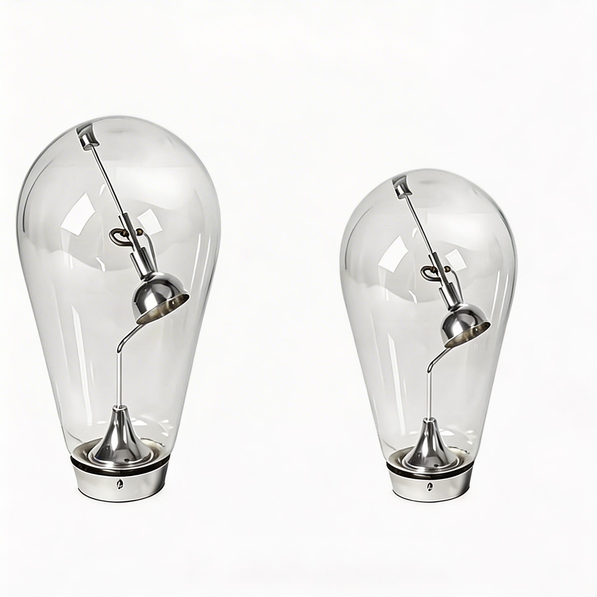 Moderne Schreibtischleuchte aus Glas mit einstellbarer Helligkeit, Touch-Dimmung, Eisenfuß und LED-Leuchtmittel inklusive | ribuella
