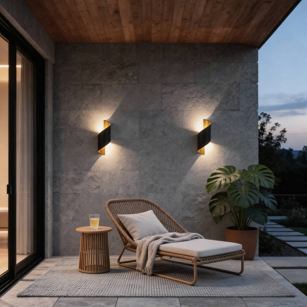 Modern Outdoor Wall Light Dual-Sided LED Waterproof Aluminum Sconce with Acrylic Shade | ribuella